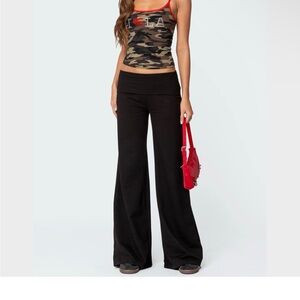 Edikted Foldover Wide Leg Legging